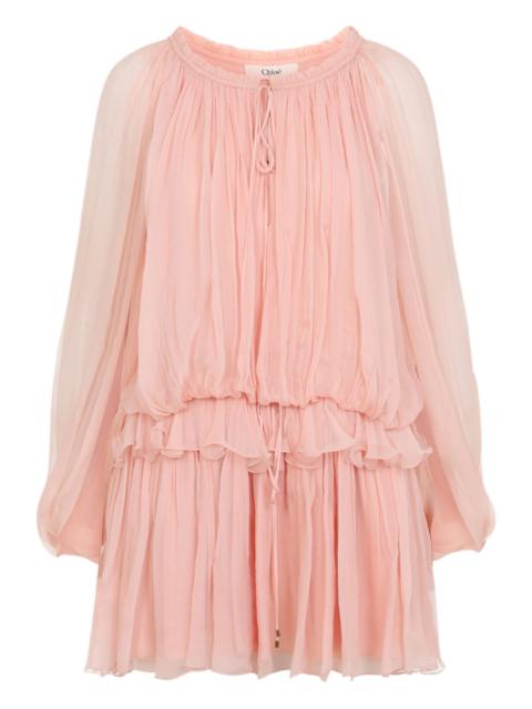 Chloé ruffled silk dress