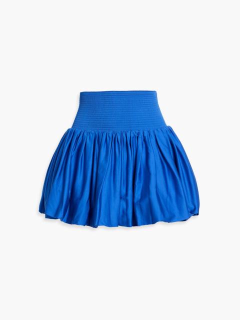 Alice + Olivia Arden cotton-blend poplin mini skirt