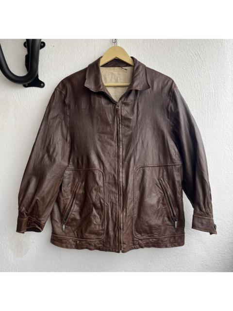 VINTAGE ERMENEGILDO ZEGNA LEATHER JACKET LAMPO ITALY
