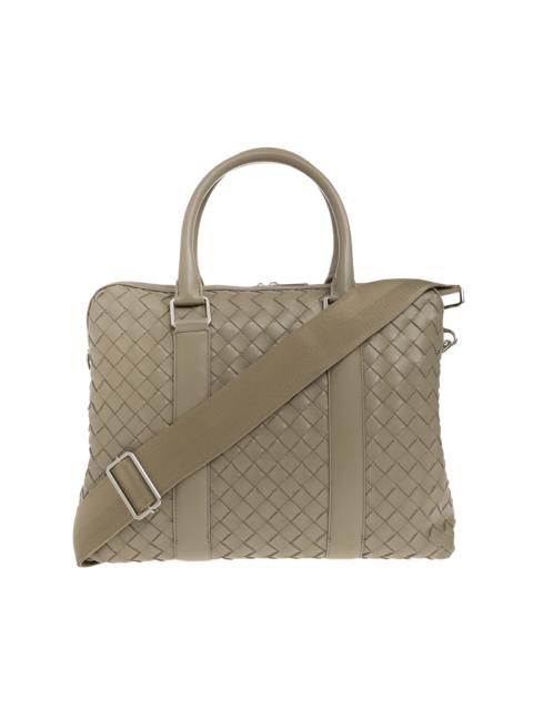 Bottega Veneta BOTTEGA VENETA Travertine Intrecciato Briefcase New