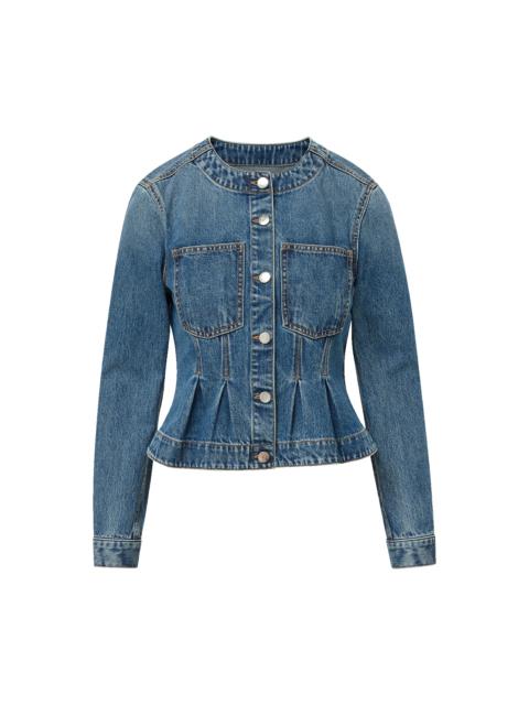 VERONICA BEARD ZAHARA PEPLUM DENIM JACKET
