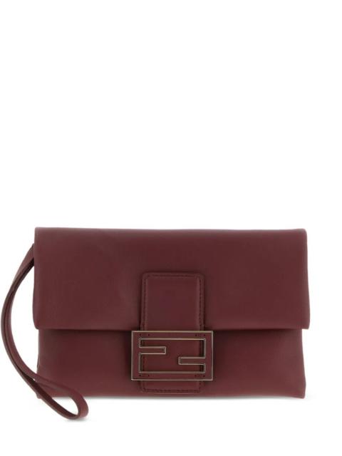 FENDI Fendi Women Nappa Leather Mamma Baguette Pouch With Chain