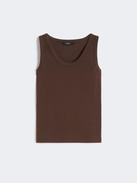 WEEKEND Max Mara Stretch cotton top - CHOCOLATE