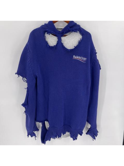 BALENCIAGA Balenciaga distressed Coca-Cola embroidered layered sweatshirt