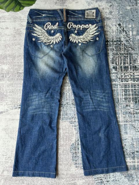 Other Designers If Six Was Nine - 🦋 Red Pepper Embroidery Wing Jeans