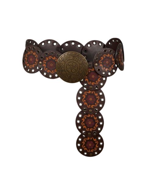 Etro Leather Waist Belt brown