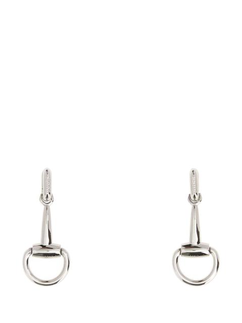 GUCCI Gucci Women Silver Metal Horsebit Earrings