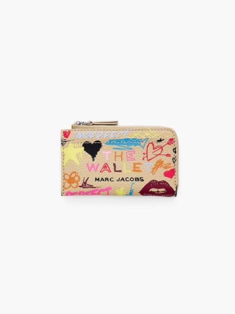 Marc Jacobs THE PUNK SCRIBBLE TOP ZIP MULTI WALLET