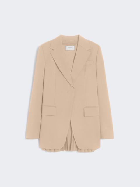 Sportmax Tailored wool blazer with pleated back - beige
