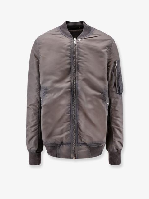 Rick Owens DRKSHDW Drkshdw Men Classic Flight Bomber Jacket With Washed-Out Effect