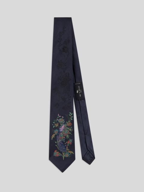 Etro SILK JACQUARD TIE WITH PEACOCK