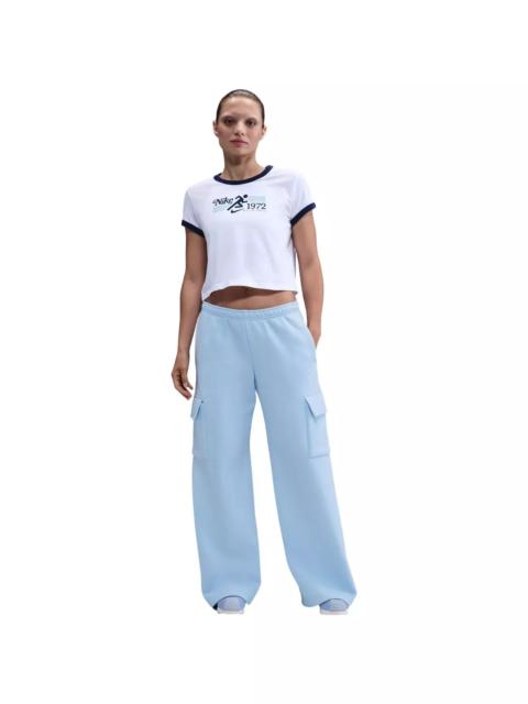 Nike Women's Sportwear Phoenix Wide Leg Cargo Pants-Blue