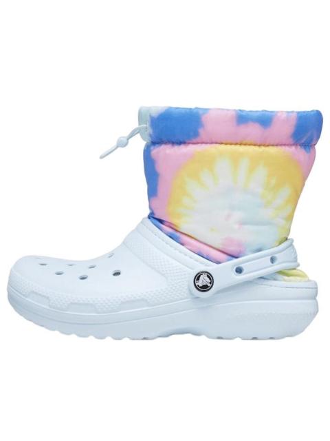 crocs Crocs Classic Lined Neo Puff Boots 'Tie Dye Mineral Blue' 207328-002