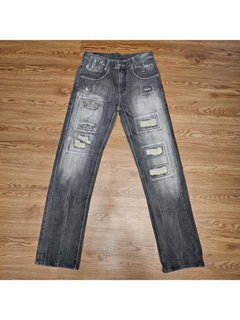 Hysteric Glamour Vintage IBS Jeans Studded Patchwork Distressed Jeans