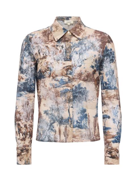 L'AGENCE Maia Printed Lace Blouse