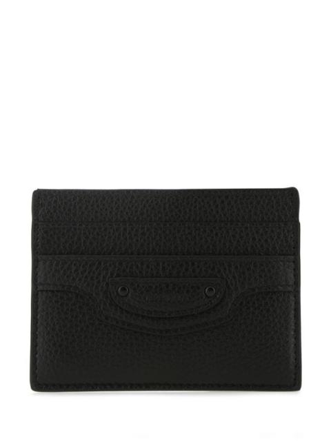 Balenciaga Man Black Leather Neo Classic Card Holder