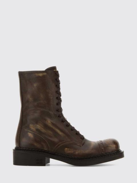 Miu Miu Miu Miu Women Miu Miu Worn Calfskin Leather Boots