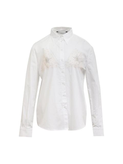 pushBUTTON White Cubic Shirt