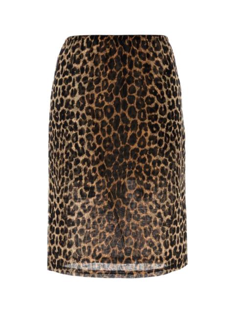 SAINT LAURENT Saint Laurent Women Printed Silk Skirt
