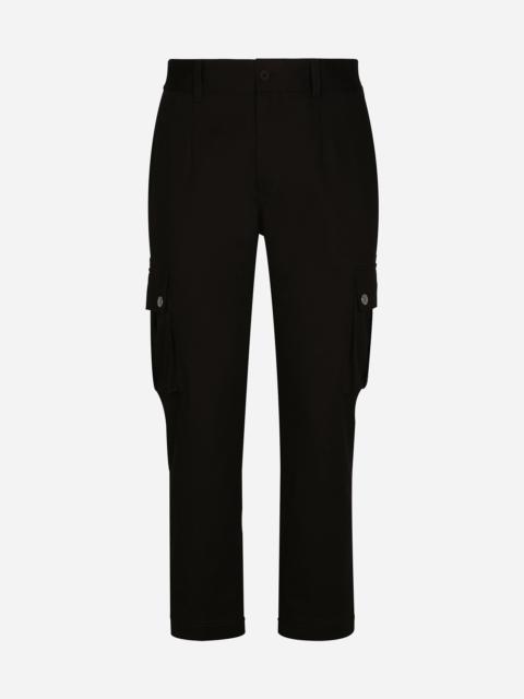 Dolce & Gabbana Cotton cargo pants with branded tag