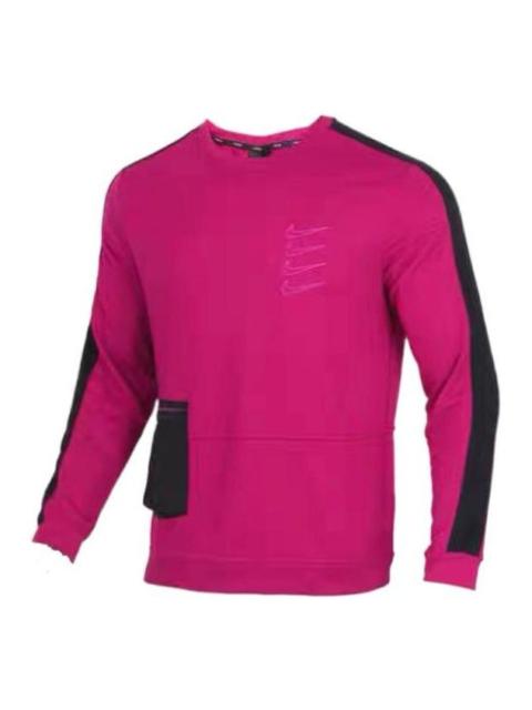 Nike Men's Nike Logo Embroidered Side Zipper Pocket Long Sleeves Red CJ4624-620