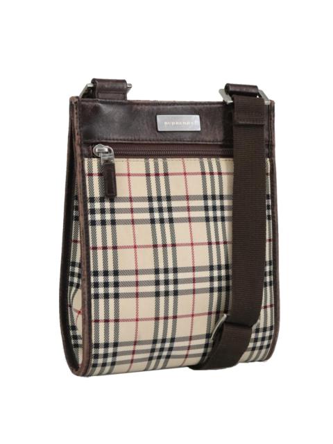 Burberry Burberry Nova Check Shoulder Bag Canvas Beige Silver