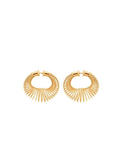 Alaïa Spiral Small Hoop Earrings gold