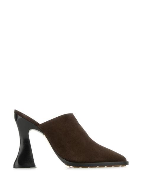 Bottega Veneta Bottega Veneta Women Brown Suede Cha-Cha Mules