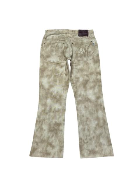 Other Designers Morgan Homme Shadow Plaid Denim Flare Pants