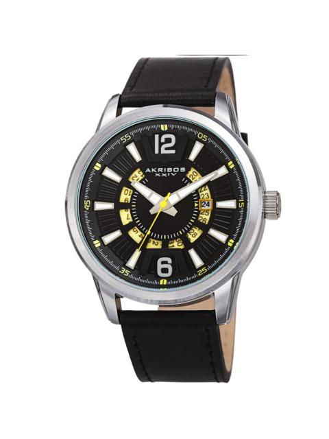Other Designers Akribos XXIV Quartz Black Dial Men's Watch AK1079SSBK
