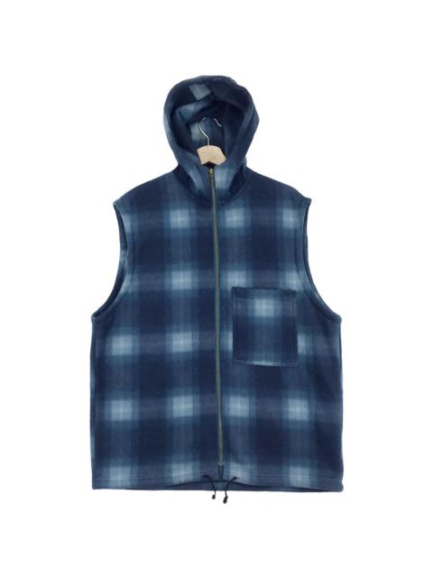 Other Designers Vintage - Vintage Descente Checked Fleece Hoodie Sleeveless Jacket