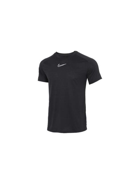 Nike Dri-FIT Academy Soccer/Football Sports Printing Quick Dry Short Sleeve Black CZ0983-010