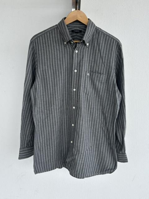 Burberry Burberry London Vintage Button Up Gray Stripe