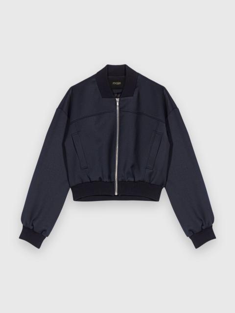 maje Zipped mix wool bomber