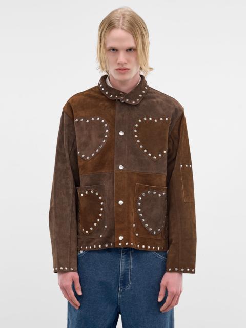 BODE Brown Suede Studded Welding Jacket