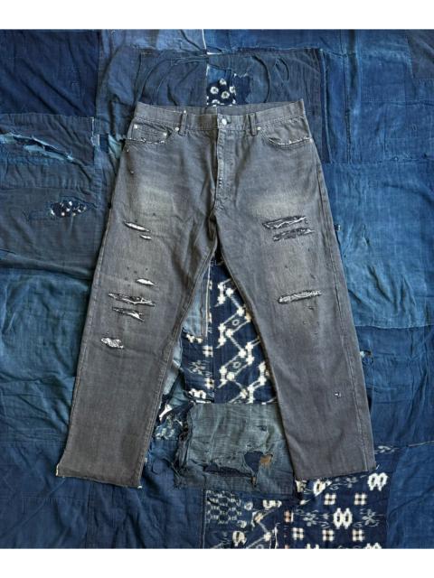 visvim VISVIM 22SS ICT JOURNEYMAN PANTS BLK TACKED Black Denim Jeans