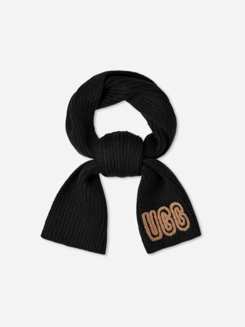 UGG ® Women's Chunky Crafted Rib Scarf Acrylic Blend in Black