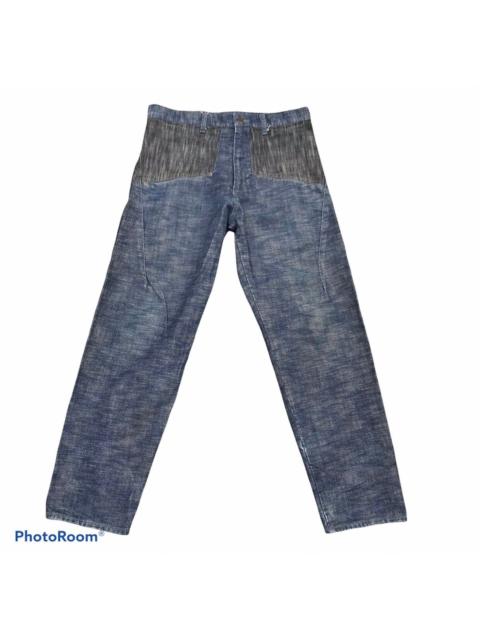 Other Designers Japanese Brand - RCKSDSGN Two Tone Denim Loose Jeans