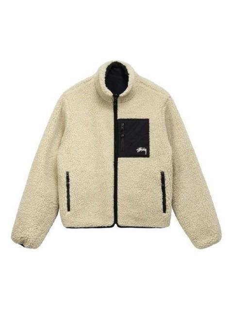 Stussy 8 Ball Sherpa Reversible Jacket 'Beige' 118498