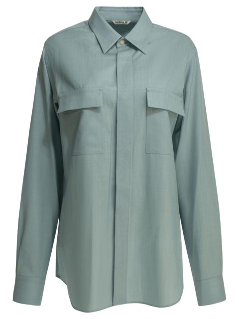 AURALEE Auralee Wool Overshirt Jacket