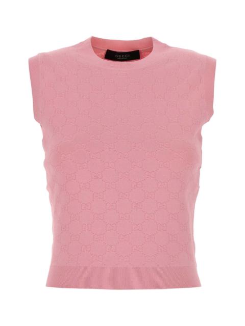 GUCCI Gucci Women Pink Gg Jacquard Vest