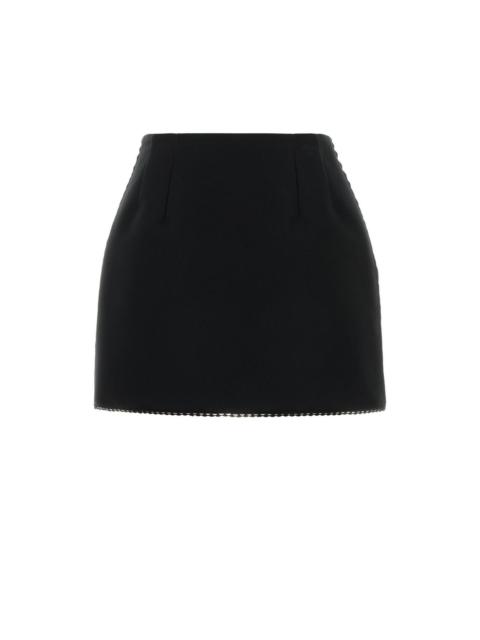 Prada PRADA Black Polyester Blend Mini Skirt New And Authentic (Wo