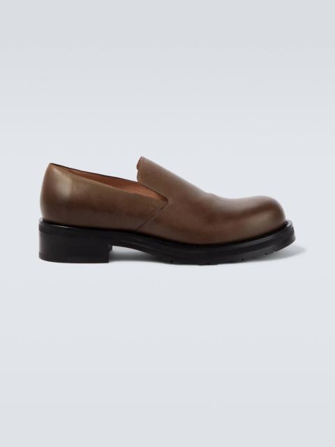 The Row Leather slip-on shoes