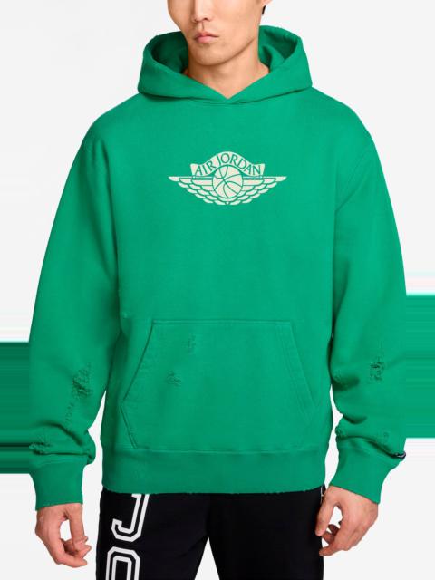 Jordan Rare Air Oversize Distressed Pullover Hoodie in 324 Stagrn at Nordstrom
