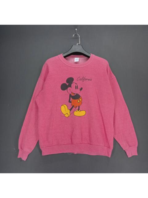Other Designers Vintage - Vintage Micky Mouse Big Logo Pink Sweatshirts #1440-60