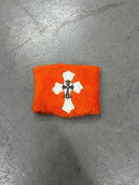 Chrome Hearts Chrome Hearts Orange Leather Patch Cross Wristband
