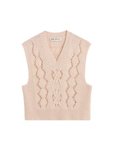 Our Legacy Our Legacy Cable Michigan Tank Vest 'Pink'