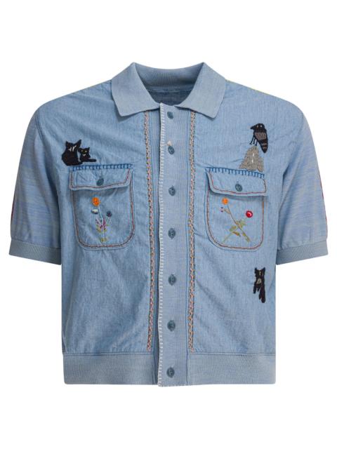 Kapital Kapital Knit And Chambray Shirt