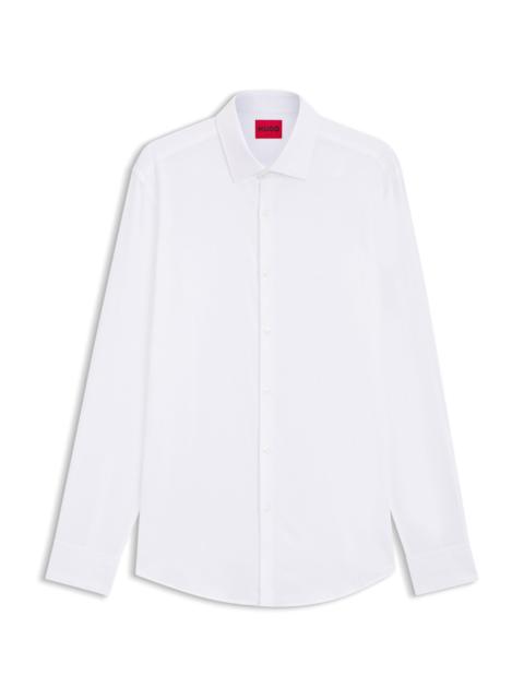 HUGO SLIM-FIT SHIRT WITH LOGO JACQUARD