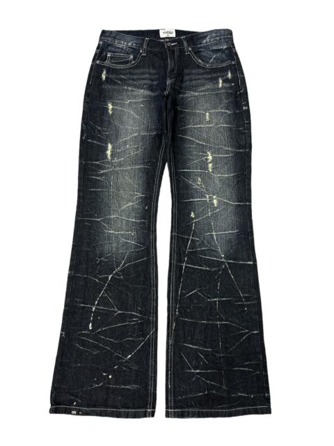 Other Designers If Six Was Nine - FLARED💥NYLAUS SPLATER RIPPED DISTRESSED DENIM PANT